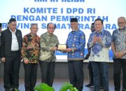 Rapat Kerja Bersama Komite I DPD RI, Gubernur Mahyeldi Tegaskan Komitmen dalam Mendukung Program Reforma Agraria