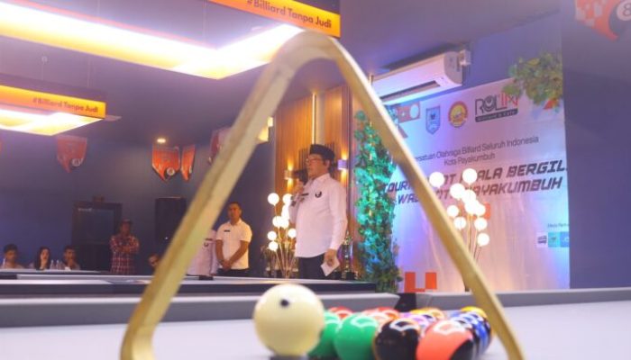 Wali Kota Zulmaeta Buka Turnamen Biliar Piala Wali Kota Payakumbuh Seri 1