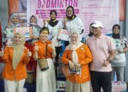 DWP Disdikbud Gondol Juara I Turnamen Bulutangkis DWP Kota Padang Open 1.0.