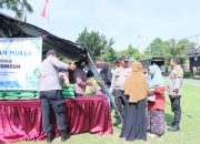 Salurkan Beras Untuk Masyarakat, Polres Payakumbuh Gelar Launching Gerakan Pangan Murah