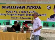 Lazuardi Erman Sosialisasikan Perda No. 2 Tahun 2023, Dorong Pemuda Matur Kembangkan Ekonomi Kreatif
