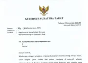 Gubernur Sumbar Surati Bupati/Walikota Daerah Terdampak untuk Percepatan Penanganan Bencana