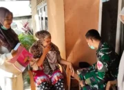 Kolaborasi Istansi Terkait, Tim Kesehatan TMMD Ke 127 Cek Kesehatan Ibu Hamil