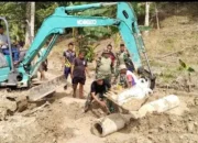 Pembukaan Jalan Baru TMMD Ke-127 Masuk Tahap Pemasangan Gorong Gorong