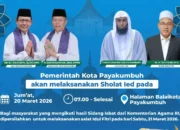 Pemko Payakumbuh Sholat Idul Fitri 1447 H Pada Jum’at 20 Maret 2026 di Halaman Balaikota