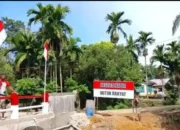 Untuk Akses dan Membawa Hasil Pertanian, Jembatan Aramco di Sungai Liku Hampir Rampung
