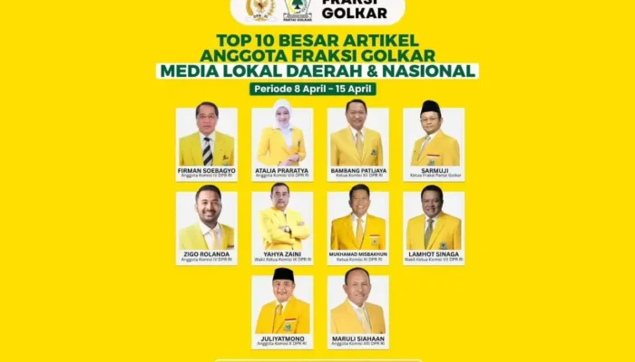 Anggota Komisi V DPR RI Zigo Rolanda Tembus Top 10 Fraksi Golkar, Kiprah di Sumbar Tuai Pujian