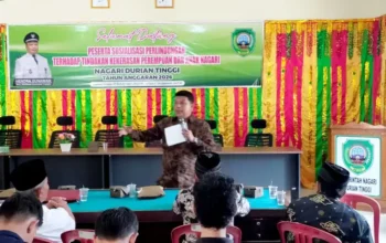 Sosialisasi Pemberdayaan Perempuan dan Perlindungan Anak di Nagari Durian Tinggi, Haryadi Jadi Narasumber