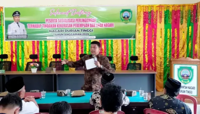 Sosialisasi Pemberdayaan Perempuan dan Perlindungan Anak di Nagari Durian Tinggi, Haryadi Jadi Narasumber