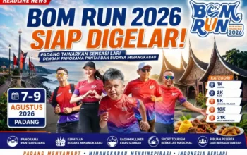 Padang Menyambut Ribuan Pelari, BOM Run 2026 Hadirkan Sport Tourism Terbesar di Sumbar
