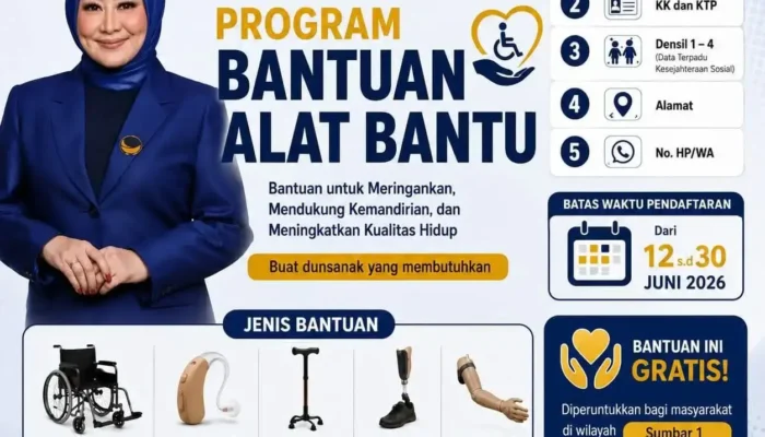 Bergerak untuk Kesehjateraan Masyarakat, Lisda Hendrajoni Bantu Disabilitas