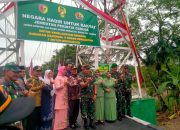 Danrem 032/Wirabraja Brigjen TNI Aji Mimbarno Meresmikan Jembatan Perintis Garuda di Ganggo Mudiak