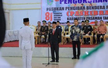 Wabup Parulian Dalimunthe Kukuhkan Paskibraka Kabupaten Pasaman Tahun 2026