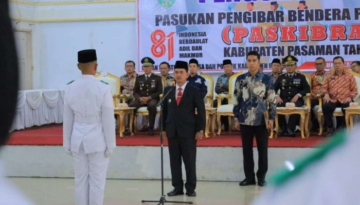 Wabup Parulian Dalimunthe Kukuhkan Paskibraka Kabupaten Pasaman Tahun 2026