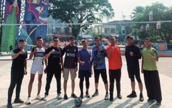 SMSI Binjai Gelar Latihan Bola Voli di Hari Jadi RI ke-81