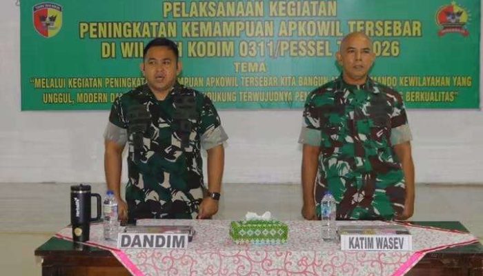 Dukung Terwujudnya Teritorial Berkualitas, Kodim 0311/Pessel Gelar Peningkatan Apkowil