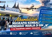 Alhamdulillah, Maskapai Kembali Mendarat Manja di BIM, 7.736 Penumpang Sempat Terdampak
