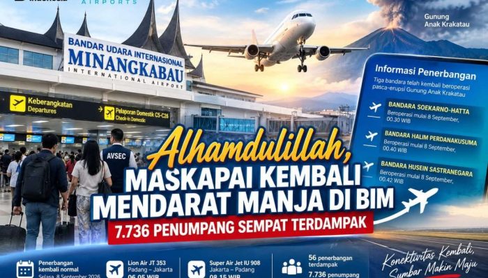 Alhamdulillah, Maskapai Kembali Mendarat Manja di BIM, 7.736 Penumpang Sempat Terdampak