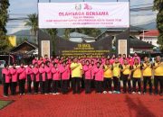 Sambut Hari Kesatuan Gerak Bhayangkari (HKGB) ke-74, Polres Pasaman Gelar Senam Bersama