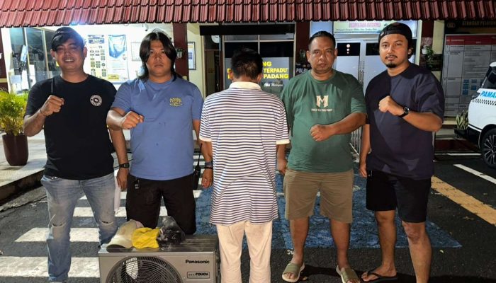 Curi AC Milik Lembaga Pendidikan Ganesha, RK Ditangkap Tim Klewang Polresta Padang