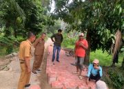 Kadis PRKPPLH Pasaman Monitoring Pembangunan Jalan Lingkungan di Nagari Lansek Kodok