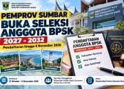 Pemprov Sumbar Buka Seleksi Anggota BPSK 2027–2032, Pendaftaran Hingga 6 November