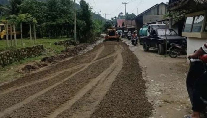 Jawab Harapan Masyarakat, Dinas PUTR Pessel Bereskan Jalan Simpang Bungo Pasang Salido dan Kambang Koto Baru